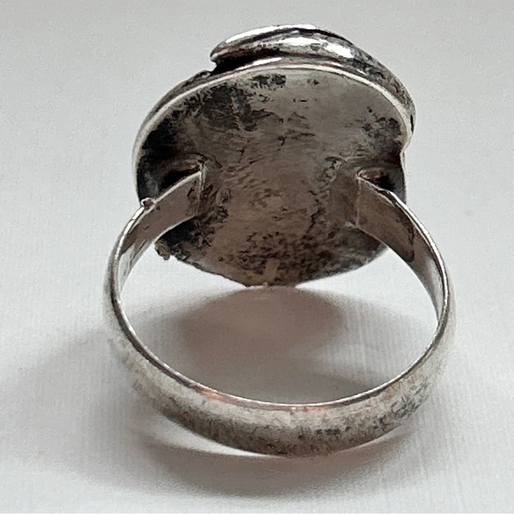 Vintage Southwestern Turquoise Sterling Silver Ring - Picture 6 of 12